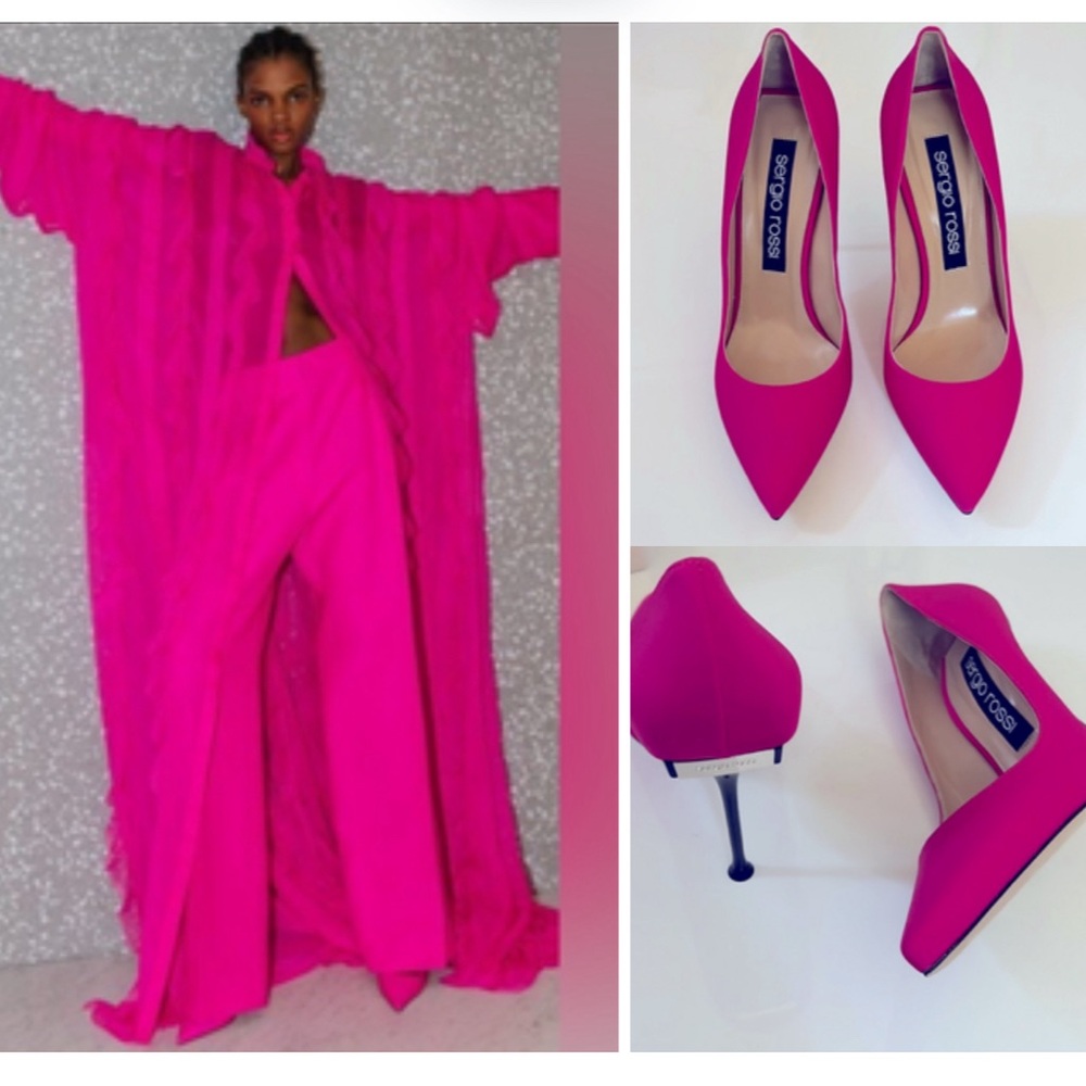Satin Pink Pumps Sz IT 40.5